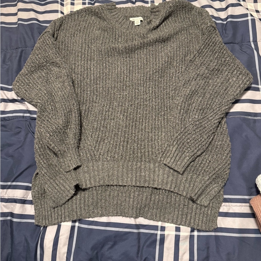 American Eagle Outfitters Gray Cowl Neck Sweater